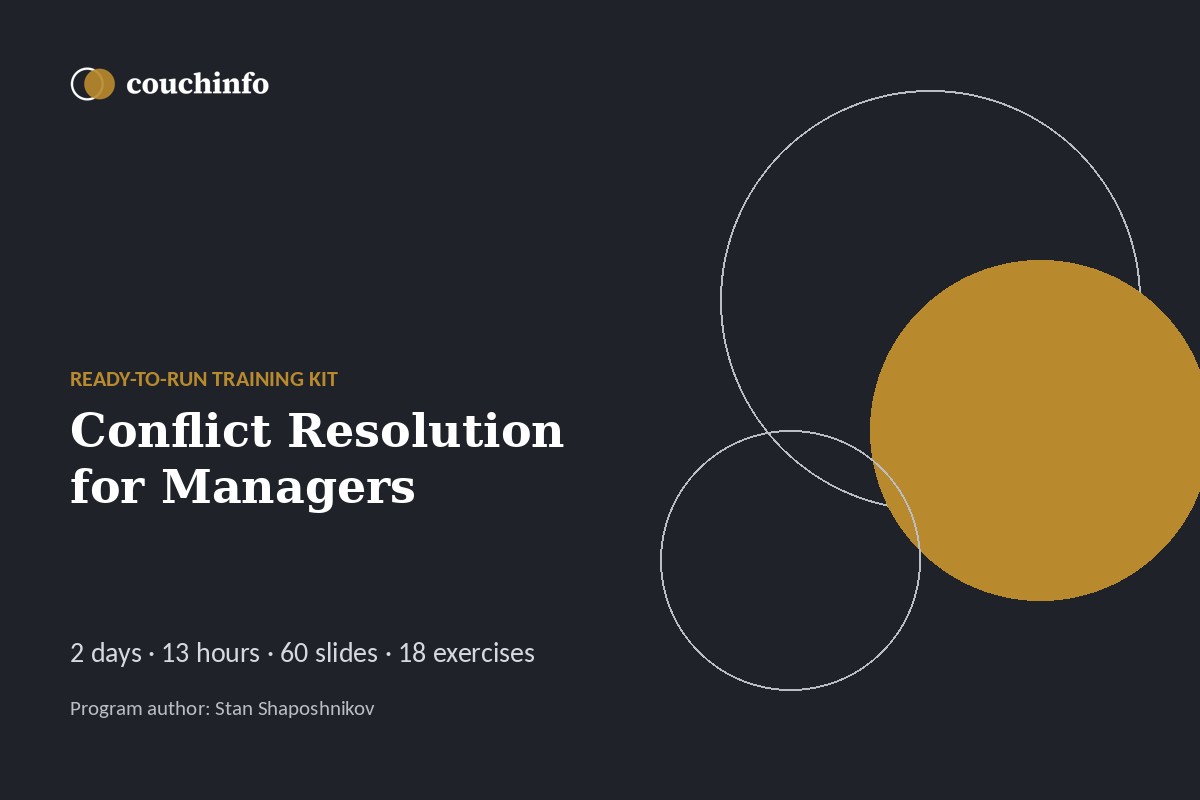 Conflict Resolution for Managers