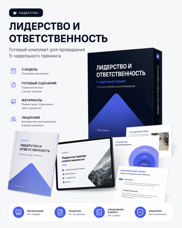 Тренинг «Лидерство и ответственность»: готовый комплект для проведения