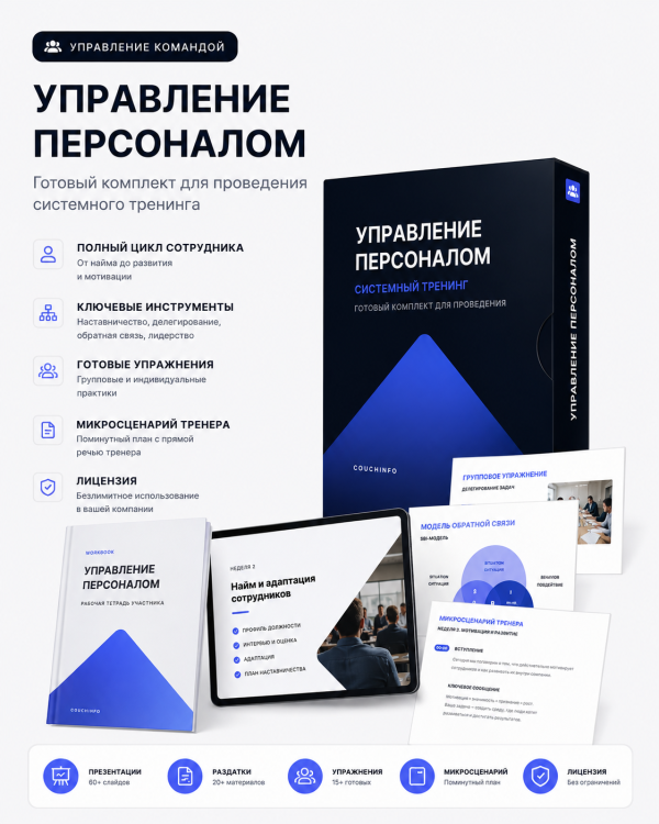 Тренинг «Управление персоналом»: готовый комплект